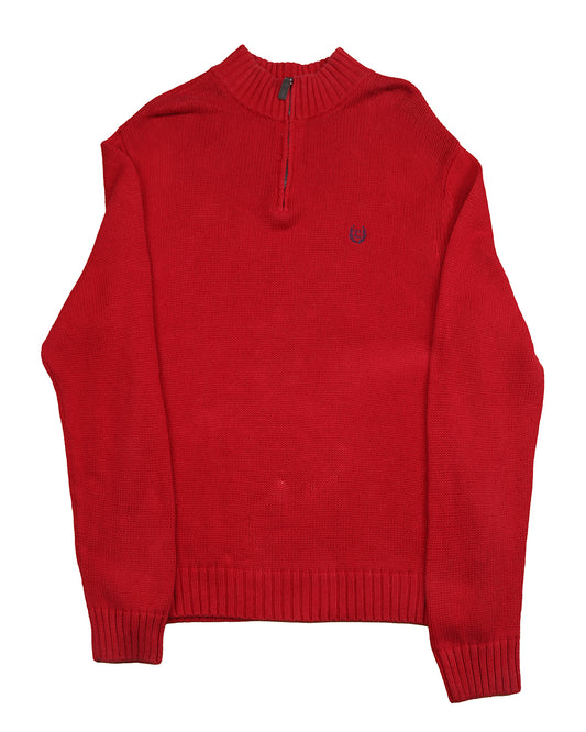 Chaps Quarter Zip Knit Crewneck