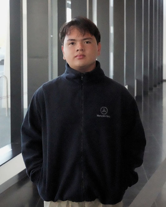 Mercedes Benz Zip-Up Fleece Sweater